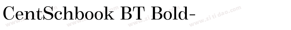 CentSchbook BT Bold字体转换